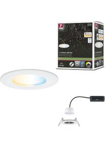 Paulmann LED Einbauleuchte "LED Einbauleuchte Nova Coin IP44 rund 78mm", wei&szlig;, 1, &Oslash; 7,8cm, 1 Stk., Leuchten, Memoryfunktion, Farbwechsler, Farbsteuerung, Dimmer, Smart Home, LED Einbauleuchte