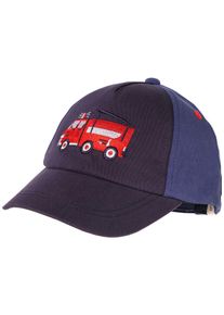 Baseball Cap MaxiMo, Jungen, Gr. 47/49, blau, Baumwolle, gemustert, Caps Baseball Cap, Feuerwehr-Motiv, mit Stickerei, mit Klettverschluss, Baumwolle, Topseller