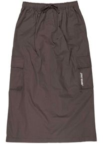 Cargorock Santa Cruz "STRIP CARGO SKIRT", Damen, Gr. XS (6), grau (slate grau), Web, Obermaterial: 100% Baumwolle, kontrastfarbene Details, unifarben, R&ouml;cke Cargorock