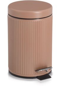 Kosmetikeimer zeller PRESENT "Badezimmereimer", mocca, H:26cm &Oslash;:17cm, Kunststoff, Metall, M&uuml;lleimer, Kosmetikeimer, Herausnehmbarer Inneneimer, 3 Liter