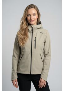 Softshelljacke Icepeak "BURNET", Damen, Gr. 46, dust, Obermaterial: 100% Polyester, Jacken Softshelljacke, f&uuml;r vielseitige Outdoor-Aktivit&auml;ten, wasserabweisend, atmungsaktiv