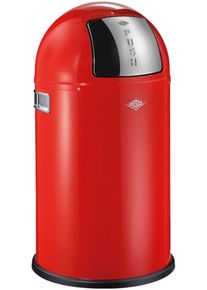 M&uuml;lleimer Wesco "Pushboy Junior", rot, B:35cm H:63cm T:35cm, Stahlblech, M&uuml;lleimer, M&uuml;lleimer, Abfallsammler 22 Liter