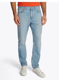 Straight-Jeans Tommy Hilfiger "STRAIGHT DENTON", Herren, Gr. 38, L&auml;nge 34, blau (heron blau), Denim/Jeans, Obermaterial: 99% Baumwolle, 1% Elasthan, straight fit kn&ouml;chellang, Jeans Straight-Jeans, in hellblauer Waschung