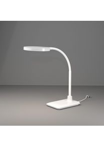Eglo Tischleuchte "LAURO Tischlampe - Kunststoff - LED - 1X5,5W - IP20", wei&szlig; (schwarz), 1, H: 36cm, 1 Stk., Leuchten, Nachttischlampe, Schreibtischleuchte, Leselampe, L33,5 x B14 x H36 cm, Tischleuchte