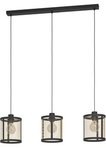 Eglo H&auml;ngeleuchte "DELLOW Pendellampe - Stahl - E27 - 3X40W - IP20", schwarz, 3, H: 110cm, 1 Stk., Leuchten, H&auml;ngelampe, Deckenlampe, Wohnzimmer, Esszimmer, L88 x B18 x H110 cm, H&auml;ngeleuchte