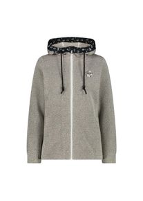 Strickfleecejacke CMP, Damen, Gr. 34, wei&szlig; (b.co gesso), Obermaterial: 100% Polyester, Jacken Strickfleecejacke, f&uuml;r Outdoor-Aktivit&auml;ten, mit fester Kapuze, atmungsaktiv