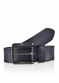 Lederg&uuml;rtel Lerros "G&uuml;rtel *Lewis* aus gepr&auml;gtem B&uuml;ffelleder", Damen, Gr. 110, blau (navy), Leder, G&uuml;rtel Lederg&uuml;rtel