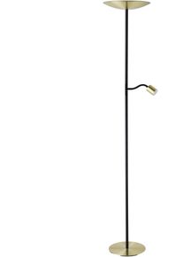 Eglo Stehlampe "CONIVARINO Stehlampe - Stahl - LED;LED - 26,5W;1X4W - IP20", gold (messing, geb&uuml;rstet, schwarz), 2, &Oslash; 32cm H: 170cm, 1 Stk., Leuchten, Standleuchte, Leselampe, Wohzimmer, Schlafzimmer, H170 x &Oslash;32 cm, Stehlampe