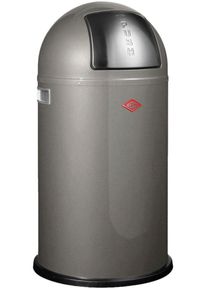 M&uuml;lleimer Wesco "Pushboy", grau (graphit), B:40cm H:75,5cm T:40cm, Stahlblech, M&uuml;lleimer, M&uuml;lleimer, Abfallsammler, 50 Liter, Topseller
