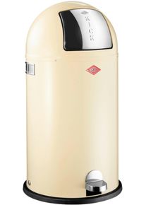 M&uuml;lleimer Wesco "Kickboy", braun (mandel), B:40cm H:75,5cm T:40cm, Stahlblech, M&uuml;lleimer, M&uuml;lleimer, Abfallsammler, 40 Liter