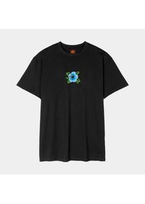 T-Shirt Santa Cruz "SCREAMING HIBISCUS FRONT T-SHIRT", Herren, Gr. L, schwarz, Obermaterial: 100% Baumwolle, Shirts T-Shirt