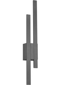 LED Au&szlig;en-Wandleuchte Trio LEUCHTEN "TAWA, Outdoor Wandlampe IP54 f&uuml;r Garten Terrasse Hauswand, 2x 9W LED", grau (anthrazit), B:9cm H:61,5cm T:6,5cm, Leuchten, LED Au&szlig;en-Wandleuchte, LED Wandlicht warmwei&szlig; 3000K 900 Lumen, Stil LED Wandfackel, Backlight