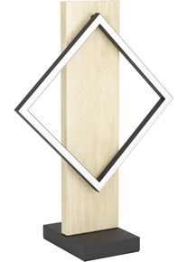 Eglo Tischleuchte "BOYAL Tischlampe - Stahl, Holz - LED - 1X13W - IP20", beige (schwarz, braun), 1, H: 42,5cm, 1 Stk., Leuchten, Nachttischlampe, Schreibtischleuchte, Leselampe, L30 x B15 x H42,5 cm, Tischleuchte