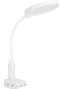Eglo Klemmleuchte "LAURO Klemmlicht - Kunststoff - LED - 1X5,5W - IP20", wei&szlig;, 1, H: 37,5cm, 1 Stk., Leuchten, Klemmlampe, Schreibtischlampe, Leselampe, L26,5 x B14 x H37,5 cm, Klemmleuchte