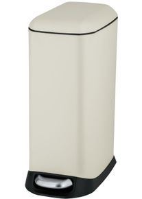 M&uuml;lleimer Wenko "Modell Design", creme, B:23,5cm H:55cm T:41cm, Edelstahl, Kunststoff, M&uuml;lleimer, M&uuml;lleimer, Abfalleimer mit Absenkautomatik und herausnehmbarem Einsatz