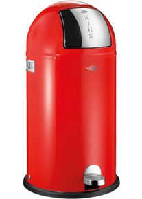 M&uuml;lleimer Wesco "Kickboy", rot, B:40cm H:75,5cm T:40cm, Stahlblech, M&uuml;lleimer, M&uuml;lleimer, Abfallsammler, 40 Liter