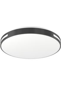 Eglo LED Deckenleuchte "MONTEGRANARO-Z Deckenlampe, Disco-Modus, ZigBee 3.0, Wohnzimmerlampe", schwarz, 1, &Oslash; 39,4cm H: 7,7cm, 1 Stk., Leuchten, Fernbedienung inkl., App / Sprachsteuerung Alexa, H:7,7cm x D:39,4 cm, LED Deckenleuchte