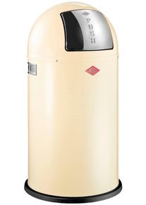 M&uuml;lleimer Wesco "Pushboy", braun (mandel), B:40cm H:75,5cm T:40cm, Stahlblech, M&uuml;lleimer, M&uuml;lleimer, Abfallsammler, 50 Liter