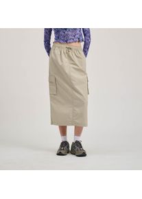 Cargorock Santa Cruz "STRIP CARGO SKIRT", Damen, Gr. M (10), silber, Web, Obermaterial: 100% Baumwolle, kontrastfarbene Details, unifarben, R&ouml;cke Cargorock