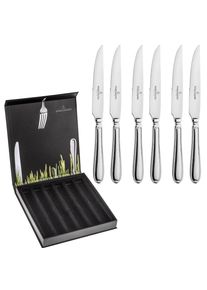 Steakmesser "Landhaus, im Geschenkkarton", silberfarben, B:19,3mm, Edelstahl, PICARD & WIELP&Uuml;TZ SOLINGEN, Essmesser, Steakmesser, praktisches Steakmesser-Set