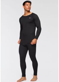 Thermounterhemd Polarino "hoher W&auml;rmer&uuml;ckhalt und atmungsaktiv", Herren, Gr. L (52/54), 2 Stk., N-Gr, schwarz, Feinripp, Obermaterial: 100% Polyester, unifarben, Rundhals, Unterhemden Thermounterhemd, "Skiw&auml;sche-Set", Skiunterw&auml;sche