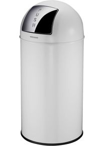 M&uuml;lleimer Fackelmann "BERLIN, Push Abfalleimer 40L", wei&szlig; matt, H:77cm &Oslash;:36cm, Edelstahl, M&uuml;lleimer, M&uuml;lleimer, Retro-Design, gro&szlig;es Fassungsvolumen, lackiertes Edelstahlgeh&auml;use