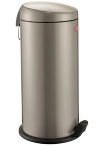 M&uuml;lleimer Wesco "Capboy Maxi", silber (neusilber), B:30cm H:60cm T:30cm, Stahlblech, M&uuml;lleimer, M&uuml;lleimer, Tretabfallsammler, 22 Liter