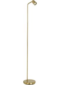 EGLO Stehlampe "RIGOMAGNO Stehlampe - Stahl - GU10 - 1X5W - IP20", messing, geb&uuml;rstet, 1, H: 151cm, 1 Stk., Leuchten, Standleuchte, Leselampe, Wohzimmer, Schlafzimmer, L26,5 x B23 x H151cm, Stehlampe