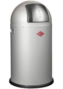 M&uuml;lleimer Wesco "Pushboy Junior", silber, B:35cm H:63cm T:35cm, Stahlblech, M&uuml;lleimer, M&uuml;lleimer, Abfallsammler 22 Liter