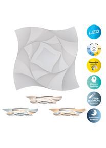 N&auml;ve N&Auml;VE LED Deckenleuchte "Liora", wei&szlig;, 1, H: 6cm, 1 Stk., Leuchten, 3D-Effekt, CCT, Memory, Nachtlicht, dimmbar per Fernbedienung, wei&szlig;, LED Deckenleuchte
