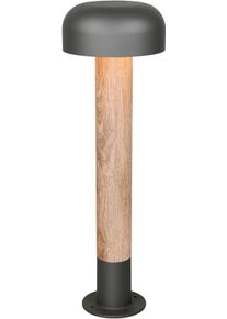 Trio LEUCHTEN Au&szlig;en-Stehlampe "FRASER, Outdoor Stehleuchte H&ouml;he 54cm, exkl 1x E27 max 10W, IP54", grau, 1, &Oslash; 19cm H: 54cm, 1 Stk., Leuchten, Wegeleuchte Garten Terrasse, &Oslash; 19cm H&ouml;he 54cm, Leuchtmittel wechselbar, Au&szlig;en-Stehlampe