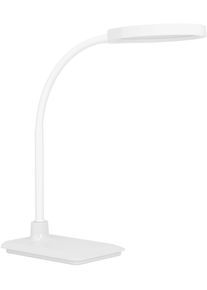 Eglo Tischleuchte "LAURO Tischlampe - Kunststoff - LED - 1X5,5W - IP20", wei&szlig;, 1, H: 36cm, 1 Stk., Leuchten, Nachttischlampe, Schreibtischleuchte, Leselampe, L33,5 x B14 x H36 cm, Tischleuchte