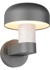 TRIO LEUCHTEN Au&szlig;en-Wandleuchte "FRASER, Fassadenbeleuchtung Laterne Pilzform, exkl 1x E27 max 10W IP54", grau, 1, H: 24,5cm, 1 Stk., Leuchten, Hauswand Leuchte aus Druckguss Aluminium, Leuchtmittel wechselbar, Au&szlig;en-Wandleuchte