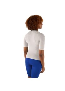 Funktionsshirt Bauerfeind "COMPRESSION SHIRT SHORT SLEEVE", Damen, Gr. XL, silber (silber grau), Obermaterial: 90% Polyamid, 10% Elasthan, Shirts Funktionsshirt
