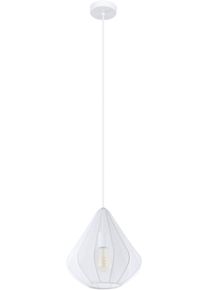 EGLO H&auml;ngeleuchte "Dolwen H&auml;ngelampe, Pendelleuchte, Esszimmerlampe Japanisch, E27, Lampe", wei&szlig;, 1, &Oslash; 33,5cm H: 110cm, 1 Stk., Leuchten, H&auml;ngeleuchte - H110 x &Oslash;33,5 cm - wei&szlig; - 1X40W exkl., H&auml;ngeleuchte