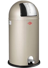 M&uuml;lleimer Wesco "Kickboy", silber (neusilber), B:40cm H:75,5cm T:40cm, Stahlblech, M&uuml;lleimer, M&uuml;lleimer, Abfallsammler, 40 Liter