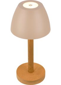 Briloner Leuchten LED Au&szlig;en-Tischleuchte "SERINA WOOD 7661011", beige, Leuchten, LED Au&szlig;en-Tischleuchte