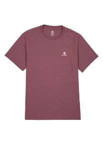 T-Shirt Converse "EMBROIDERED STAR CHEVRON TEE", Damen, Gr. XL, braun (trail mixed), Single Jersey, Obermaterial: 100% Baumwolle, regular fit, Rundhals, normaler Saum, Shirts T-Shirt