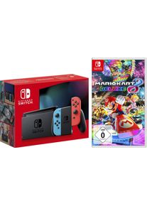NINTENDO SWITCH Konsolen-Set "Switch Neon-Rot/Neon-Blau inkl. Mario Kart 8 Deluxe", bunt (neonrot, neonblau), B:23,9cm H:10,2cm T:1,39cm, Spielekonsolen, Konsolen-Set, Topseller