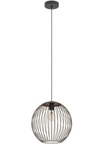 Eglo H&auml;ngeleuchte "ALMANZORA Pendellampe - Stahl - E27 - 1X60W - IP20", schwarz (schwarz, kupfer), 1, &Oslash; 32cm H: 110cm, 1 Stk., Leuchten, H&auml;ngelampe, Deckenlampe, Wohnzimmer, Esszimmer, H110 x &Oslash;32 cm, H&auml;ngeleuchte