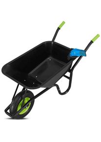 Juskys Kerti talicska 100 L felf&uacute;jhat&oacute; ker&eacute;kkel fekete