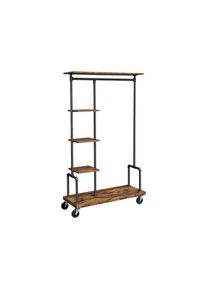 VASAGLE Fogas polcokkal 103,5x40x174 cm rusztikus barna