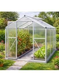 Juskys Kerti &uuml;vegh&aacute;z 4,75 m&sup2; alum&iacute;nium szerkezettel &eacute;s alapoz&aacute;ssal