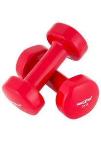 Egykezes s&uacute;lyz&oacute; szett vinyl Maxxiva&reg; 2 x 3 kg Piros