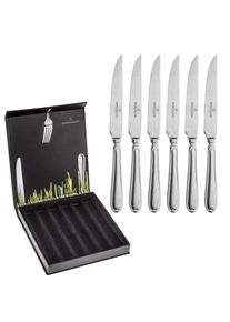 Picard & Wielp&uuml;tz Solingen, Steakmesser &raquo;Landhaus Vintage, im Geschenkkarton&laquo; praktisches Steakmesser-Set, silberfarben, Edelstahl,