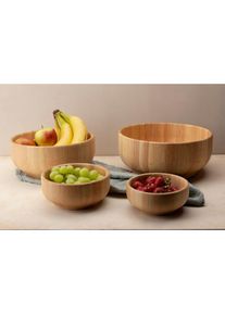 CONTINENTA, Sch&uuml;ssel 1 Stk. aus Holzwerkstoff Gummibaumholz, Zum Anrichten und Pr&auml;sentieren, Holzfarben, Holzwerkstoff,