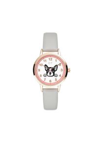 Cool Time, Damen, Quarzuhr &raquo;The Cool Grey Bully&laquo; Armbanduhr, Kinderuhr, M&auml;dchen, analog, grau, Putzige Kinderarmbanduhr