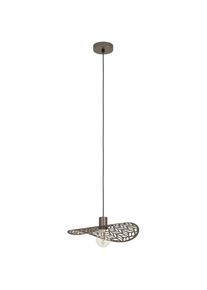 Eglo, H&auml;ngeleuchte &raquo;SWABY Pendellampe - Stahl - E27 - 1X60W - IP20&laquo; E27 1 Stk. H&auml;ngelampe, Deckenlampe, Wohnzimmer, Esszimmer, H110 x &Oslash;40 cm, bronze, 