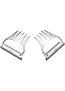 R&ouml;sle R&Ouml;SLE, Fleischgabel &raquo;Pulled-Pork, 25237&laquo; zum Zerteilen von gegartem Fleisch, 2-tlg., Edelstahl, silberfarben, Edelstahl, silberfarben