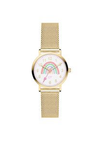 Cool Time, Damen, Quarzuhr &raquo;The Cool Rainbow&laquo; Armbanduhr, Edelstahlarmband, Kinderuhr, M&auml;dchen, analog, goldfarben, Sch&ouml;ne Kinderarmbanduhr